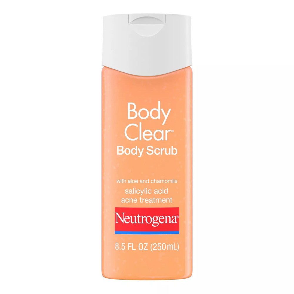 Neutrogena Body Clear Body Scrub, Salicylic Acid Acne Treatment With Microbeads, 8.5 Oz